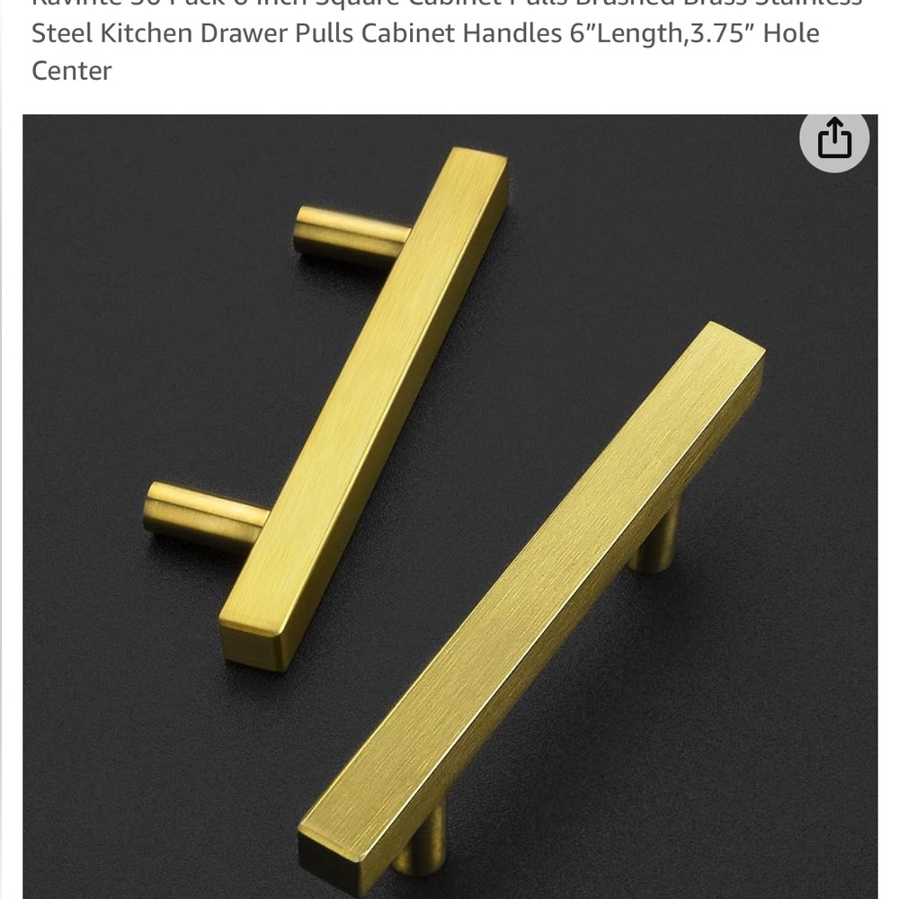 Gold cabinet handles